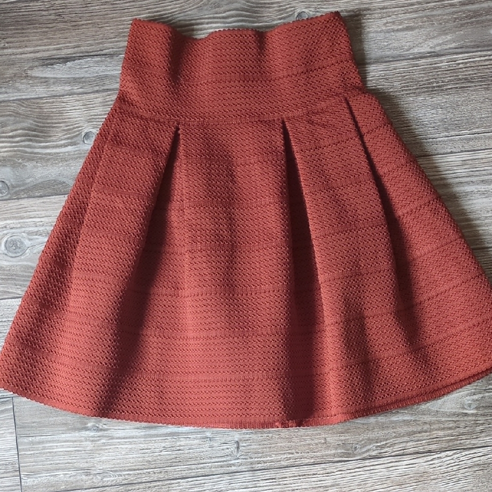 5/$25 H&M Rust Textured Circle Skirt S